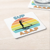SUP ASAP Standup Paddling Rechteckiger Pappuntersetzer (angewinkelt)
