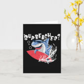 Sup Beaches Funny Shark Summer Beach Lover Meme Va Karte (Gelbe Blume)