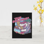 Sup Beaches Funny Shark Summer Beach Lover Meme Va Karte (Gelbe Blume)