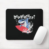Sup Beaches Funny Shark Summer Beach Lover Meme Va Mousepad (Mit Mouse)