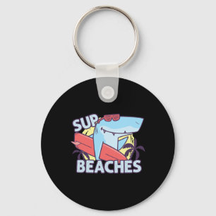 Sup Beaches Retro Surfen Haifisch Meerestiere Somm Schlüsselanhänger