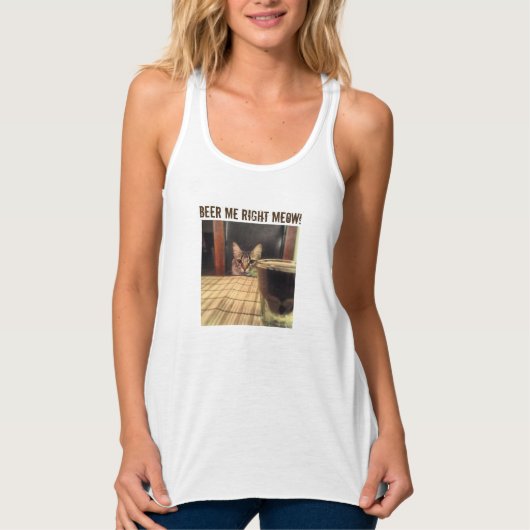 Sup Beer Kitty Cat Fotografie Tank Top (Vorderseite)