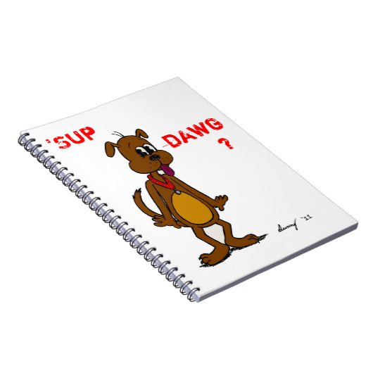 'SUP DAWG? Doggy-Notebook Notizblock (Rechte Seite)