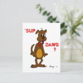 'SUP DAWG? Doggy Postcard Postkarte (Stehend Vorderseite)