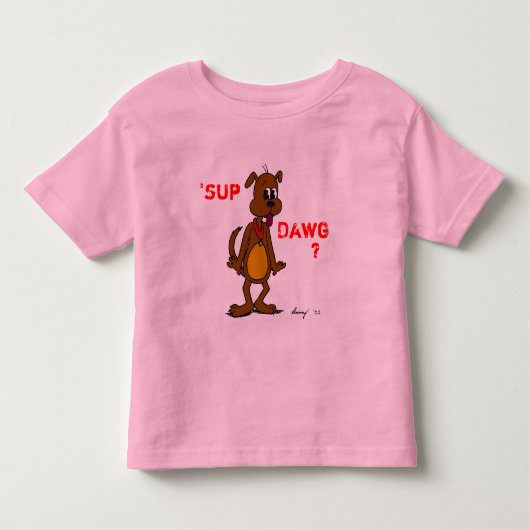 'SUP DAWG? Doggy Toddlers Ringer T - Shirt (Vorderseite)