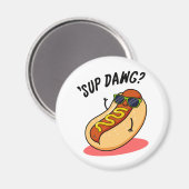 Sup Dawg Funny Hot Dog Pub Magnet (Vorderseite/Rückseite)