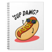 Sup Dawg Funny Hot Dog Pub Notizblock (Vorderseite)