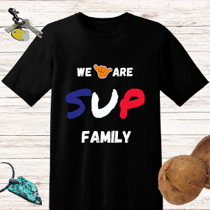 SUP Familiendesign mit französischer Flagge und Sh T-Shirt