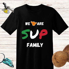 SUP Familiendesign mit italienischer Flagge und Sh T-Shirt