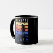 SUP Girl my Happy Place Water Stand Board Tasse (Vorderseite Links)