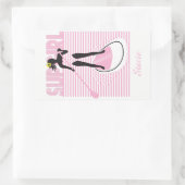 SUP Girl Rechteckiger Aufkleber (Tasche)