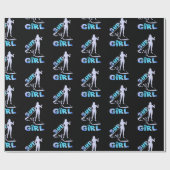 SUP Girl SUP Paddle Board Geschenkpapier (Flach)