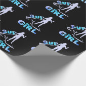 SUP Girl SUP Paddle Board Geschenkpapier (Ecke)