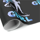 SUP Girl SUP Paddle Board Geschenkpapier (Rolleneckpunkt)