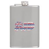 SUP Hawaii Flag Retro Flachmann (Vorderseite)