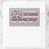 SUP Hawaii Flag Retro Rechteckiger Aufkleber (Tasche)
