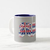 SUP Hawaii Flag Retro Zweifarbige Tasse (Vorderseite Links)