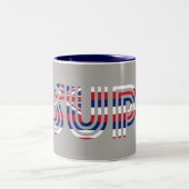 SUP Hawaii Flag Retro Zweifarbige Tasse (Mittel)