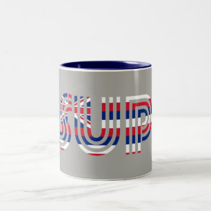 SUP Hawaii Flag Retro Zweifarbige Tasse