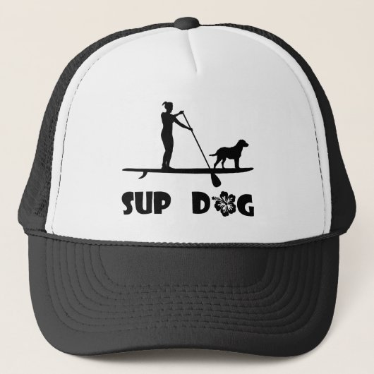 SUP Hund stehend Truckerkappe (Vorderseite)