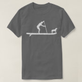 SUP Hunde Steg Paddelbrett Surf T-Shirt (Design vorne)