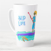 SUP Life Illustrated Girl n Dog Milchtasse (Linke Ecke)