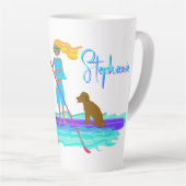 SUP Life Illustrated Mädchen mit Hund Milchtasse (Rechte Ecke)