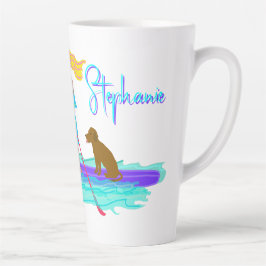 SUP Life Illustrated Mädchen mit Hund Milchtasse