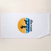 SUP & Mal Life Malinois Standup Paddleboarding Strandtuch (Vorderseite)