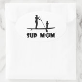 SUP-Mama Ovaler Aufkleber (Tasche)