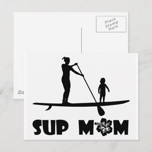 SUP-Mama Postkarte (Vorne/Hinten)