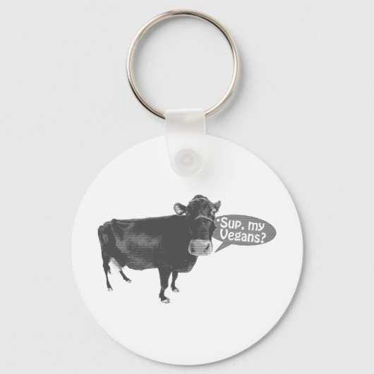 "sup my vegans schlüsselanhänger (Vorderseite)