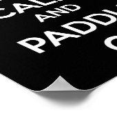 SUP-Paddleboard Behalten Ruhe und Paddel Poster (Ecke)