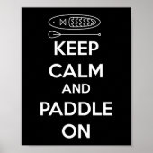 SUP-Paddleboard Behalten Ruhe und Paddel Poster (Vorne)