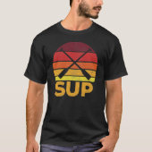 SUP Retro Stand Up Paddle Sunset T-Shirt (Vorderseite)