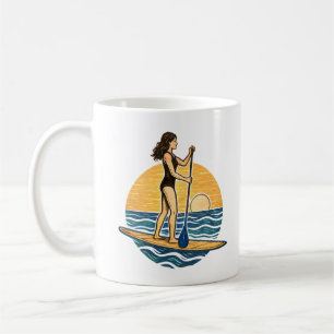 SUP Sonnenuntergangs-Paddel Blue Beach Paddleboa Kaffeetasse