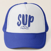 SUP Stand Up Paddle Board Wave Blue Trucker Hat Truckerkappe (Vorderseite)
