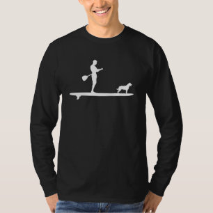 SUP Stand Up Paddle mit Hund, Paddeln T-Shirt