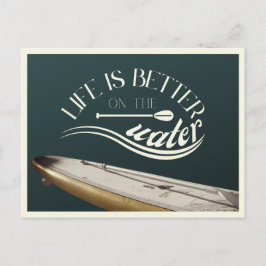 SUP Stand up Paddling Urlaub Retro Postkarte