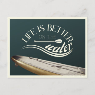 SUP Stand up Paddling Urlaub Retro Postkarte