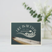 SUP Stand up Paddling Urlaub Retro Postkarte (Stehend Vorderseite)