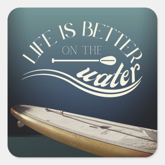 SUP Standaufpaddeldekoration Quadratischer Aufkleber (Vorderseite)