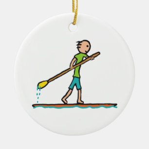SUP Standup Paddleboard Keramik Ornament