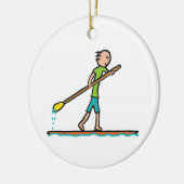 SUP Standup Paddleboard Keramik Ornament (Links)