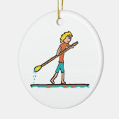 SUP Standup Paddleboard Keramik Ornament (Links)