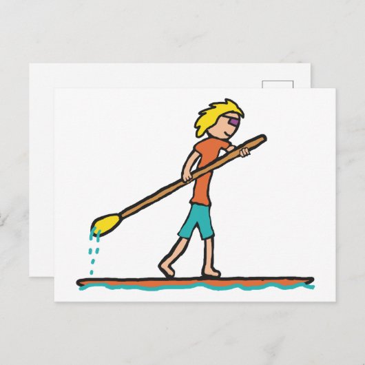 SUP Standup Paddleboard Postkarte (Vorne/Hinten)