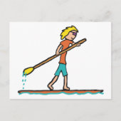 SUP Standup Paddleboard Postkarte (Vorderseite)