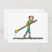 SUP Standup Paddleboard Postkarte (Vorne/Hinten)