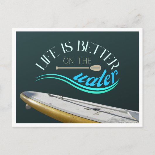 SUP steht auf Paddelurlaub Postkarte (Vorderseite)