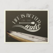 SUP steht oben paddelnd sepia retro Postkarte (Vorderseite)